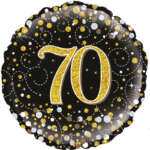 Single 18" 70th Birthday Foil Balloons (Various Designs)