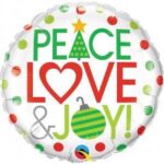 Qualatex 18" RND Peace Love Joy