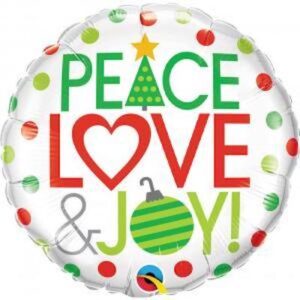 Qualatex 18" RND Peace Love Joy