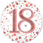 OAKTREE 18th Rose Gold Fizz Medium Badge