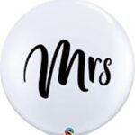 3FT RND White MRS Latex Balloon