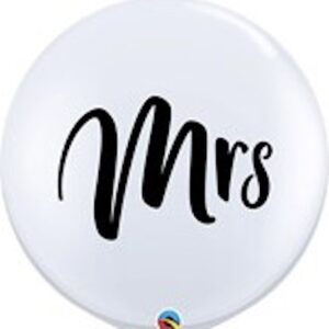 3FT RND White MRS Latex Balloon