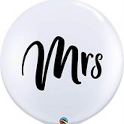 3FT RND White MRS Latex Balloon