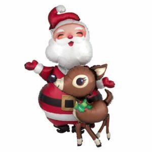 Anagram 48" Santa and Reindeer Airwalker