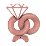Grabo 39" Rose Gold Diamond Rings Standup
