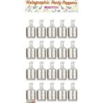 Party Time Silver Holographic Party Poppers 20ct