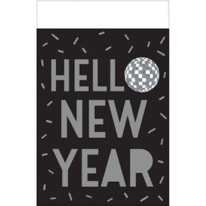 Amscan Happy New Year Disco Ball Tablecover 1.37m x 2.59m