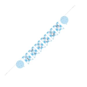 Unique Age 1 Blue Gingham Letter Banner 1.82m