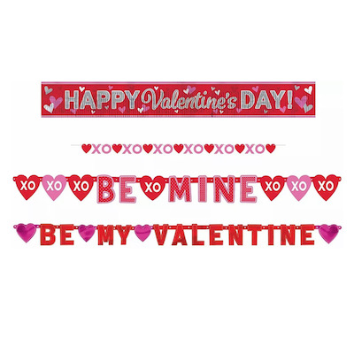 Amscan Valentine's Day Banners 4ct