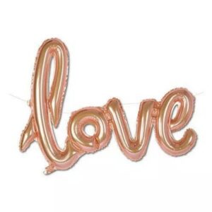 Eurowrap 28" Rose Gold Love Script Balloon