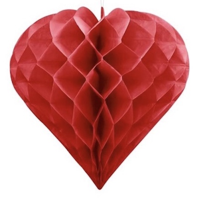 PartyDeco Honeycomb Heart 20cm