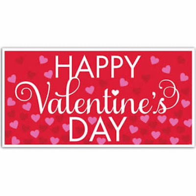 Amscan Jumbo Valentines Banner 165cm x 85cm