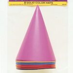 Unique Multicoloured Party Hats 8ct