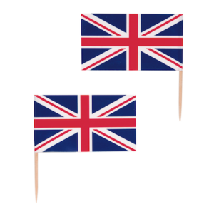 Unique Union Jack Flag Picks 30ct