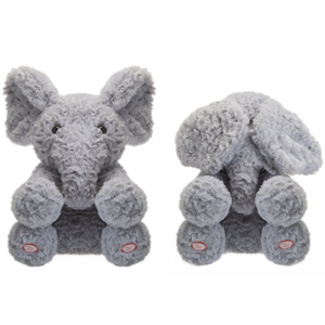 Peekaboo Grey Elephant Plush