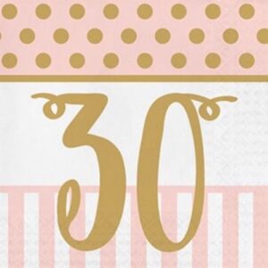CP Age 30 Pink Chic Napkins 20ct
