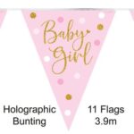 Oaktree Baby Girl Dots Bunting 3.9m