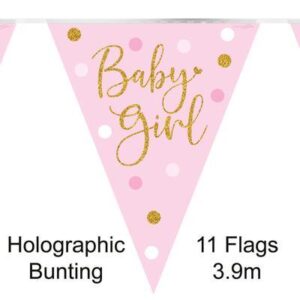 Oaktree Baby Girl Dots Bunting 3.9m