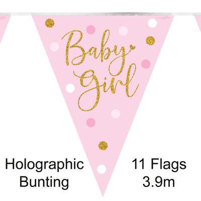 Oaktree Baby Girl Dots Bunting 3.9m