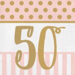 CP Age 50 Pink Chic Napkins 20ct