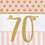 CP Age 70 Pink Chic Napkins 20ct