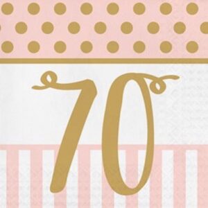 CP Age 70 Pink Chic Napkins 20ct