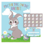 Fun Machine Pin the Tail on Rabbit Party Game