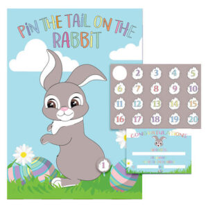 Fun Machine Pin the Tail on Rabbit Party Game