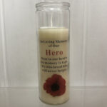 Our Hero Memorial Candle 18cm
