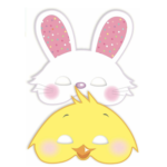 Easter Bunny and Chick Masks 6ct