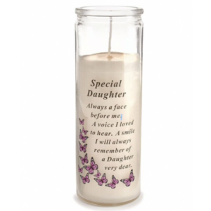 Special Daughter Memorial Candle 18cm