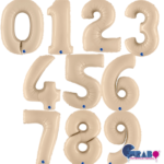 Satin Cream Giant Numbers