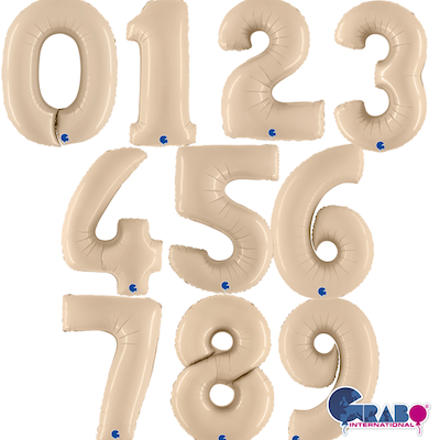 Satin Cream Giant Numbers