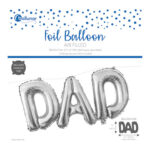Ballunar 15" DAD Silver Letter Balloon Banner