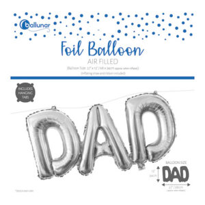 Ballunar 15" DAD Silver Letter Balloon Banner