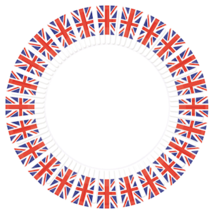Amscan Union Jack Paper Plates 8ct