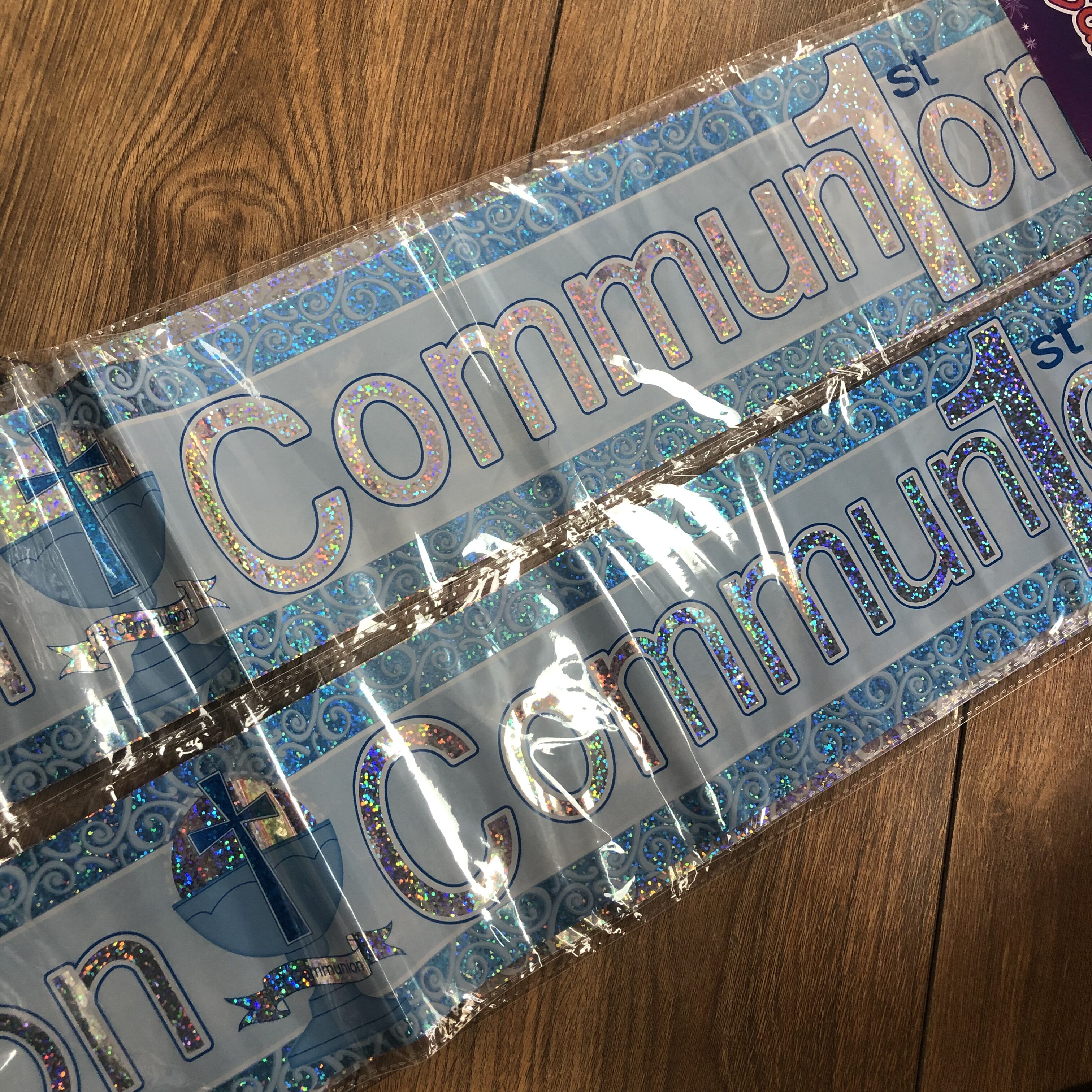 Giftzone Blue 1st Communion Banner 2.6m