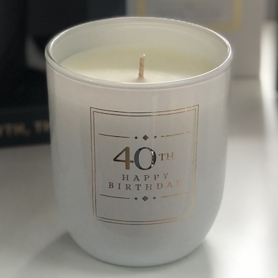 Scented 40th Birthday Candle