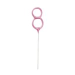 Unique Pink 8 Sparkler Candle
