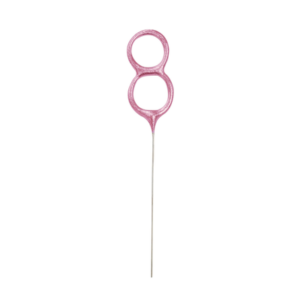 Unique Pink 8 Sparkler Candle