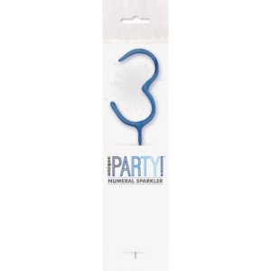 Unique Blue 3 Sparkler Candle