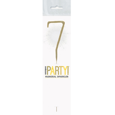 Unique Gold 7 Sparkler Candle
