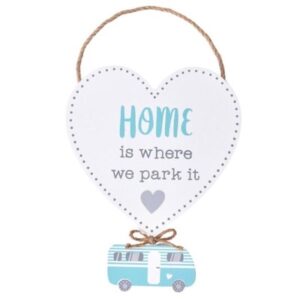 Love Life 'Campervan' Wooden Heart Plaque