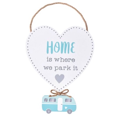 Love Life 'Campervan' Wooden Heart Plaque