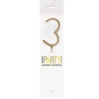 Unique Gold 3 Sparkler Candle