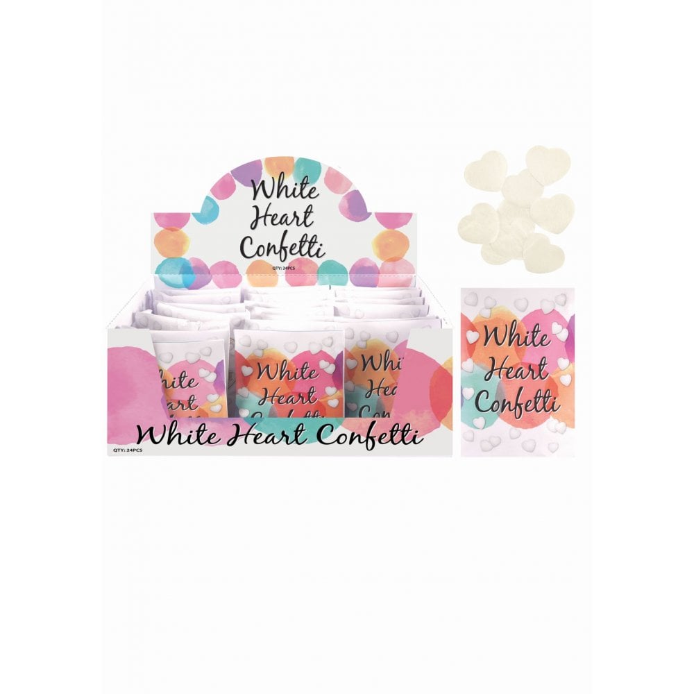 Henbrandt White Heart Wedding Confetti