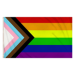 Henbrandt LGBTQIA+ Progress Polyester Flag 5ft x 3ft