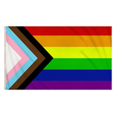 Henbrandt LGBTQIA+ Progress Polyester Flag 5ft x 3ft