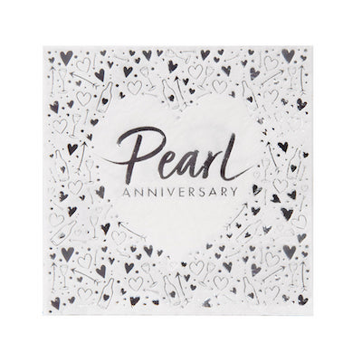 CP 30th Pearl Anniversary Napkins 16ct