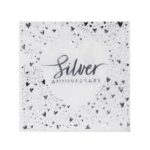 CP 25th Silver Anniversary Napkins 16ct